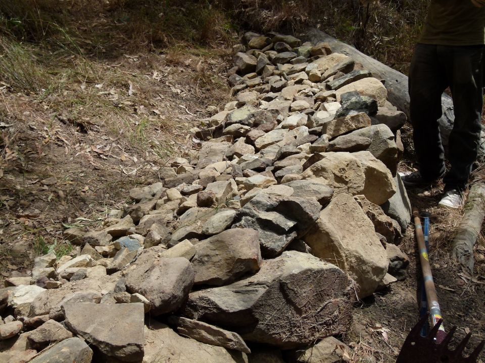 Rocks about to be buried